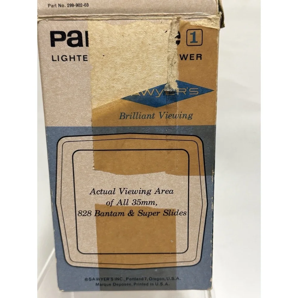 Sawyers Pana-Vue 1 Lighted 2x2 Slide Viewer In Original Box - Cord Missing